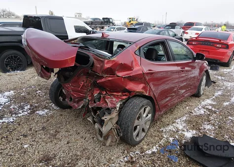 2013 Hyundai Elantra Limited z USA, uszkodzony, nr VIN 5NPDH4AE8DH253894